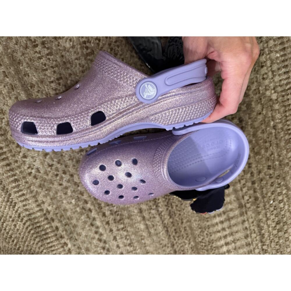 RARE CROCS KIDS Classic IAM Butterfly Clog 211262 Mystic Purple Toddlers Sz 13 C - Picture 7 of 9